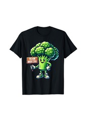 Fossil Team Broccoli Broccoli Mascot Funny Vegetable Gardening T-Shirt