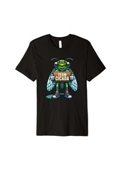 Fossil Team Cicada Cicadas Mascot Insect Protein Entomophagy Premium T-Shirt
