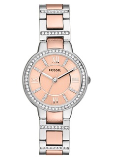 Fossil 'Virginia' Crystal Bezel Bracelet Watch