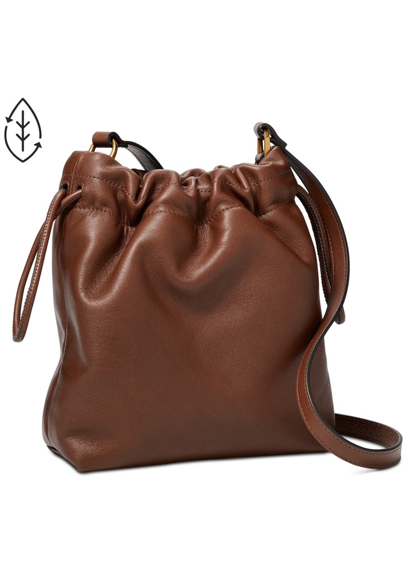 Fossil Women's Gigi Leather Drawstring Crossbody | Handbags