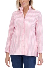 Foxcroft Carolina Striped Crinkle Shirt
