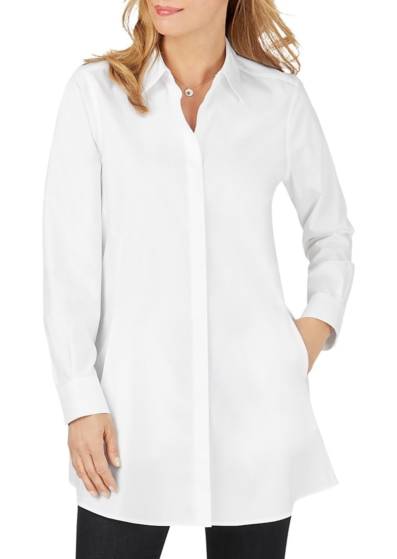 Foxcroft Cici Cotton Non-Iron Tunic Shirt