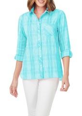 Foxcroft Cole Roll Sleeve Button-Up Shirt