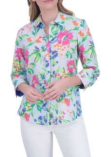 Foxcroft Luna Floral Button-Up Shirt