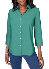 Foxcroft Mary Button-Up Blouse