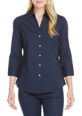 Foxcroft Mary Button-Up Blouse