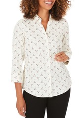 Foxcroft Mary Cosmo Time Button-Up Cotton Shirt in Multi at Nordstrom