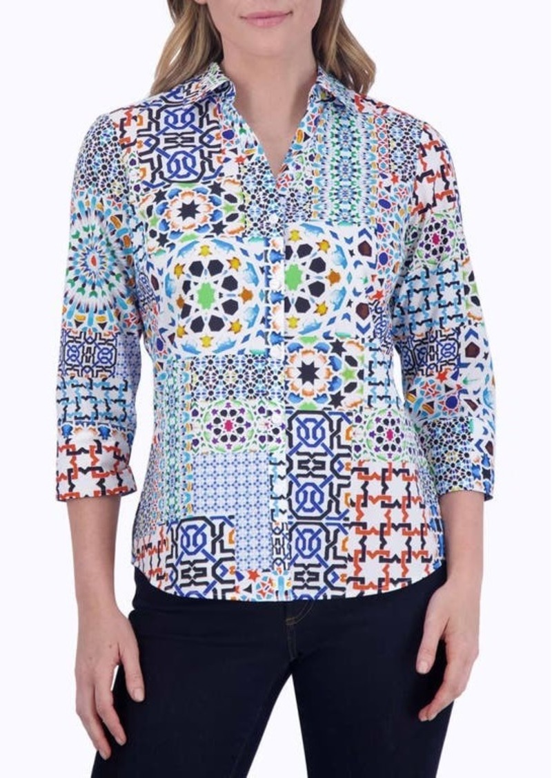 Foxcroft Mary Intertwine Button-Up Shirt