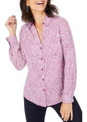 Foxcroft Mary Leopard Print Cotton Shirt in Mauve at Nordstrom