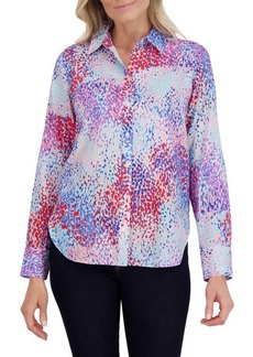 Foxcroft Meghan Multicolor Cotton Button-Up Shirt