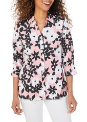 Foxcroft Meryl Floral Cotton Button-Up Shirt