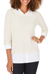 Foxcroft Miles Layered-Look Sweater