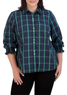 Foxcroft Olivia Plaid Button-Up Shirt