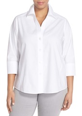 Foxcroft Paityn Non-Iron Cotton Shirt (Plus Size)
