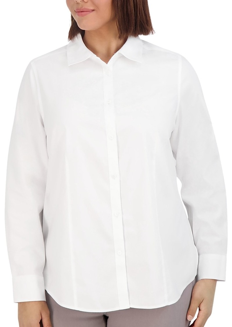 Foxcroft Plus Dianna Long Sleeve Shirt