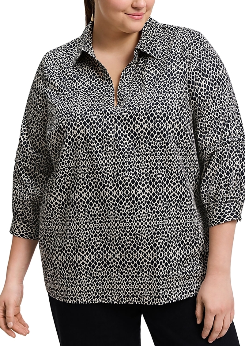 Foxcroft Plus Frankie Popover Top