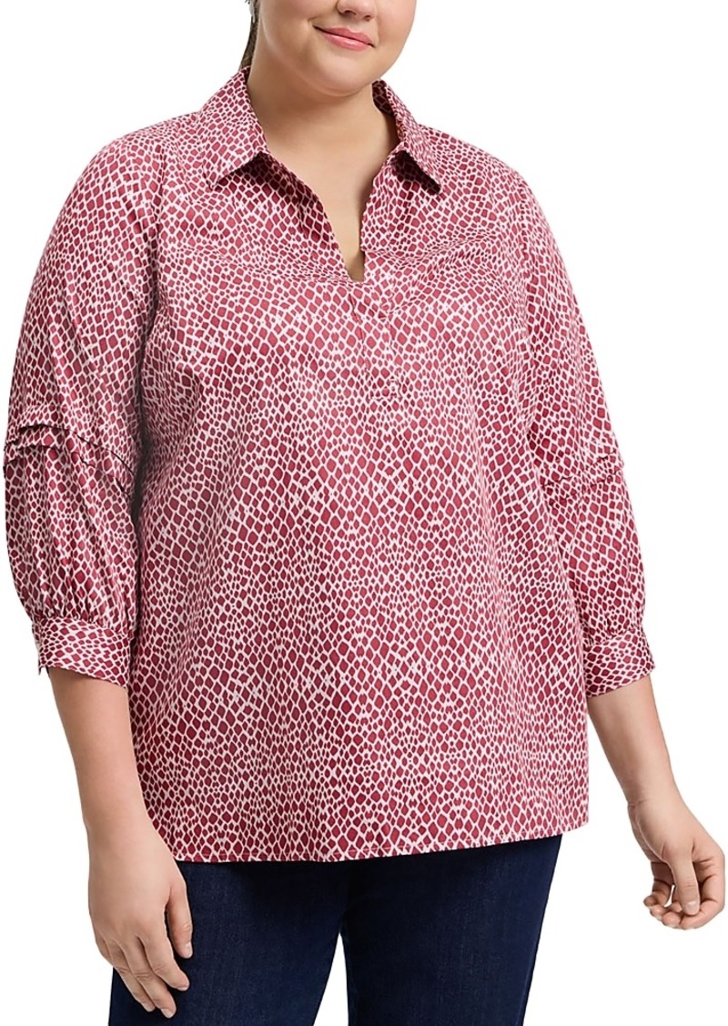 Foxcroft Plus Frankie Popover Top