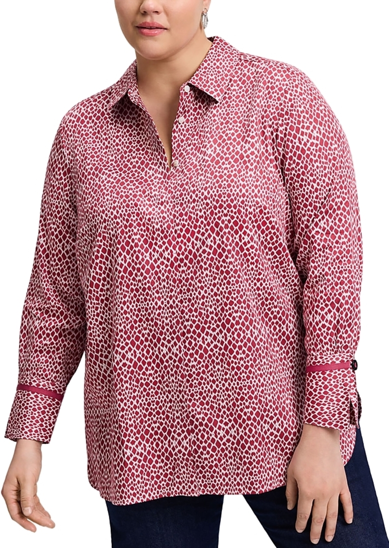 Foxcroft Plus Iris Sateen Shirt