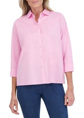 Foxcroft Sanda Cotton Blend Button-Up Shirt