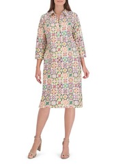 Foxcroft Sophia Watercolor Cotton Shift Dress