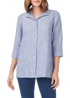 Foxcroft Stirling Linen Button-Up Tunic