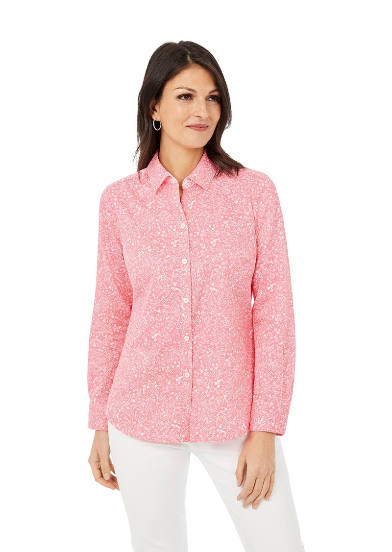 Foxcroft Women's AVA Long Sleeve Garden Party Blouse