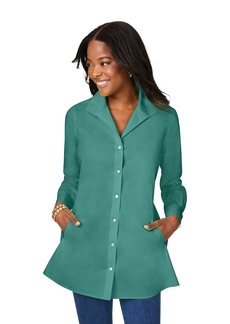 Foxcroft Women's Cecila Long Sleeve Stretch Solid Tunic