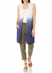 Foxcroft Women's Celeste Dip Dye Sleeveless Knit Vest  L