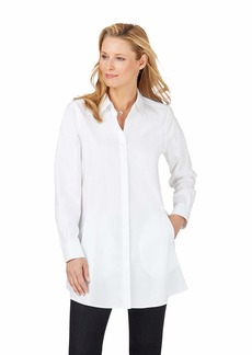 Foxcroft womens Cici Essential Non-iron Tunic Shirt   US