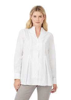 Foxcroft Women's Alice Long Sleeve Solid Stretch Blouse