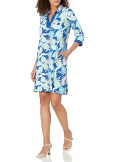 Foxcroft Women's Angel 3/4 Sleeve Oasis Floral Dress