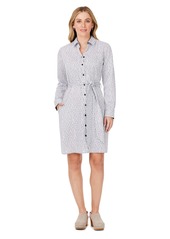 Foxcroft Women's Rocca Long Sleeve Block Print Dress