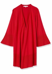 Foxcroft Women's Plus-Size Solid Cascade Open Cardigan