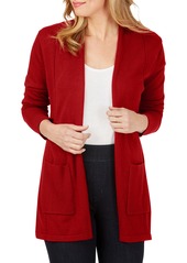Foxcroft Bethanie Open Front Cardigan in Simply Red at Nordstrom