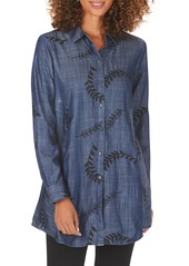 Women's Foxcroft Cici Embroidered Tunic Shirt