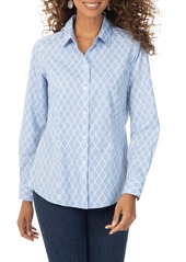 Foxcroft Dianna Geo Print Non-Iron Cotton Shirt