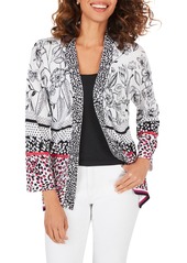 Foxcroft Florence Mixed Print Cardigan in Multi at Nordstrom