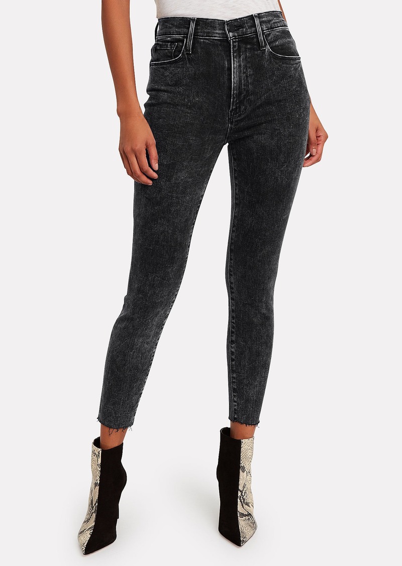 frame high rise cigarette jeans