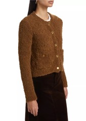 FRAME Alpaca-Wool Knit Patch-Pocket Cardigan