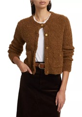 FRAME Alpaca-Wool Knit Patch-Pocket Cardigan