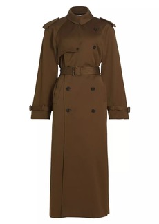 FRAME Belted Cotton Trench Coat