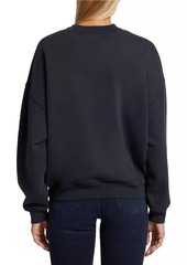 FRAME Block Letter Cotton-Blend Crewneck Sweatshirt
