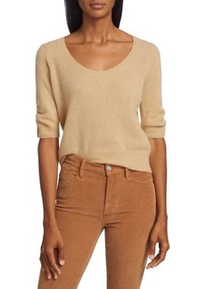 FRAME Cashmere-Wool Scoopneck Sweater