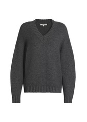 FRAME Chunky Wool-Cashmere V-Neck Sweater