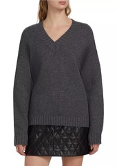 FRAME Chunky Wool-Cashmere V-Neck Sweater