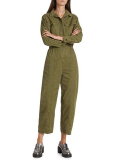 FRAME Cinched Twill Jumpsuit
