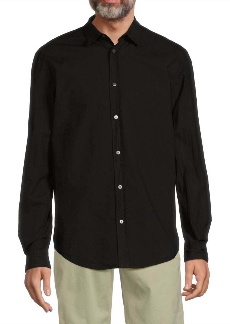 FRAME Classic Poplin Shirt In Noir