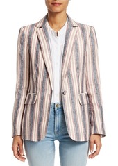 FRAME Classic Striped Linen Blazer