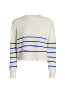 FRAME Clean Striped Cashmere Sweater