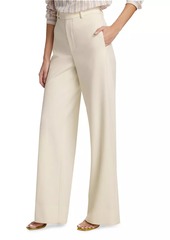 FRAME Cotton-Blend High-Rise Wide-Leg Pants